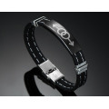 2017 nueva mens negro gay pareja joyería de silicona pulsera